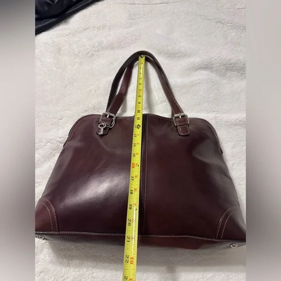 Fossil Vintage Brown Leather Shoulder Bag Handbag Purse 75082 - Picture 5 of 11